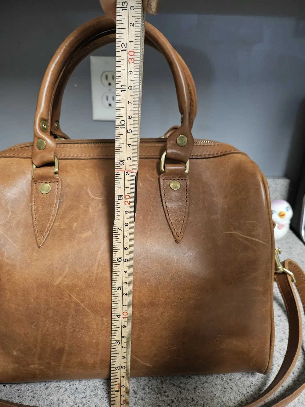 Rare J.W. Hulme Co. Full Grain Leather Satchel - Handcrafted in USA